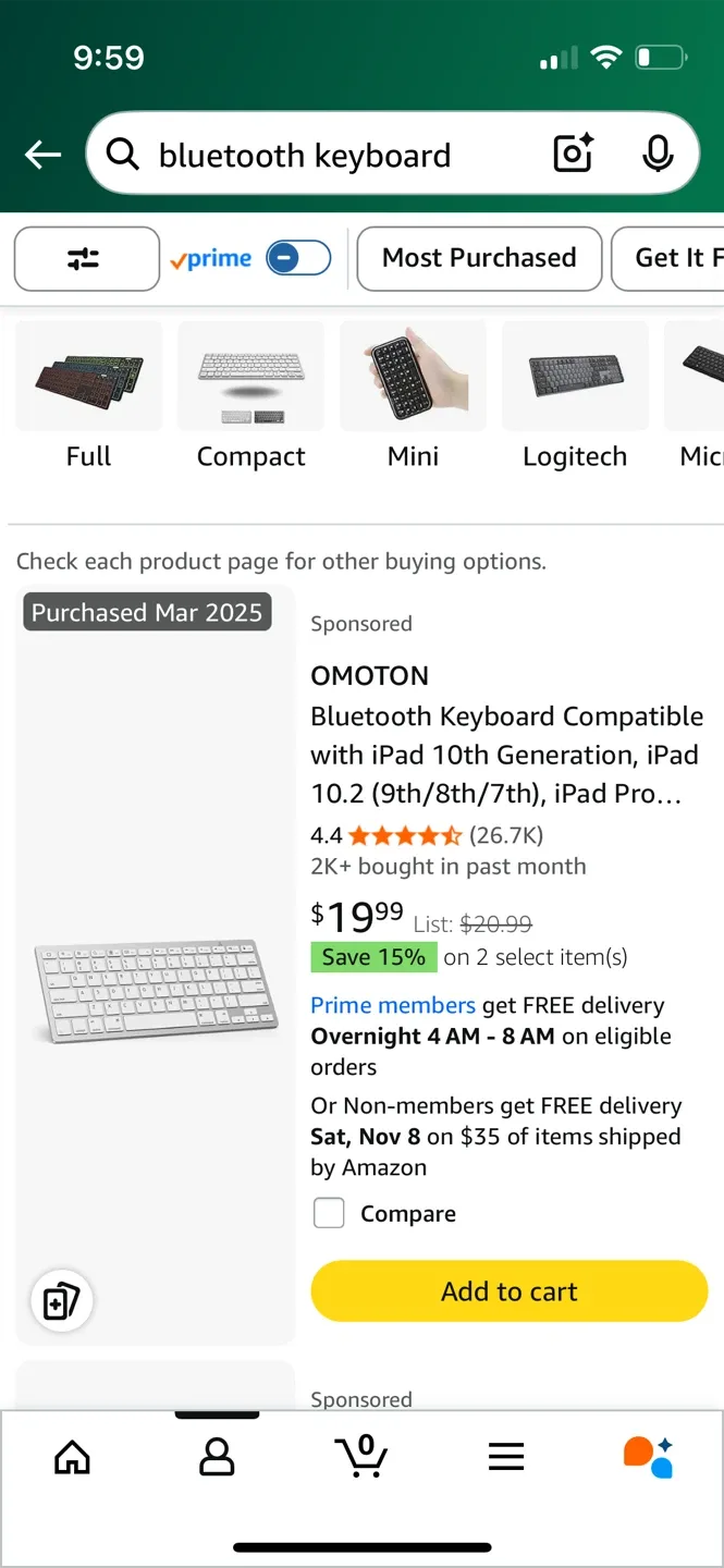 OMOTON Bluetooth Keyboard - iPad Compatible image indicator(3)