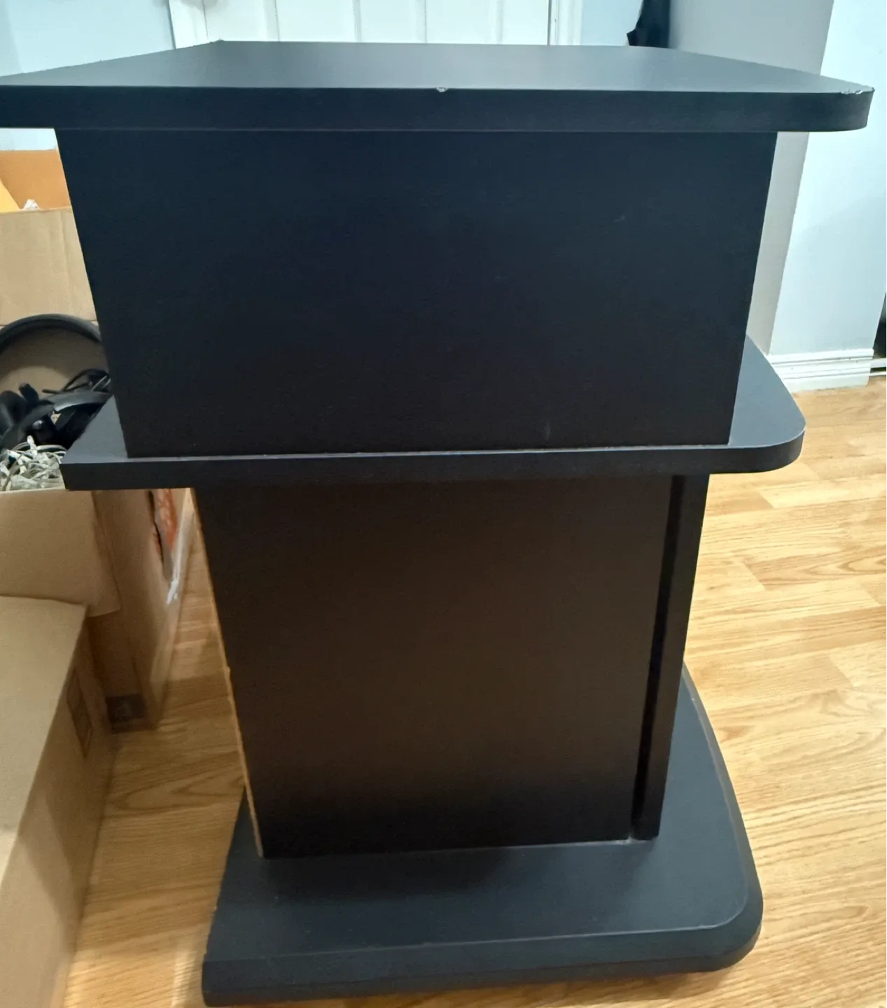 🖤 Sleek Black Wooden TV / Media Stand image indicator(2)