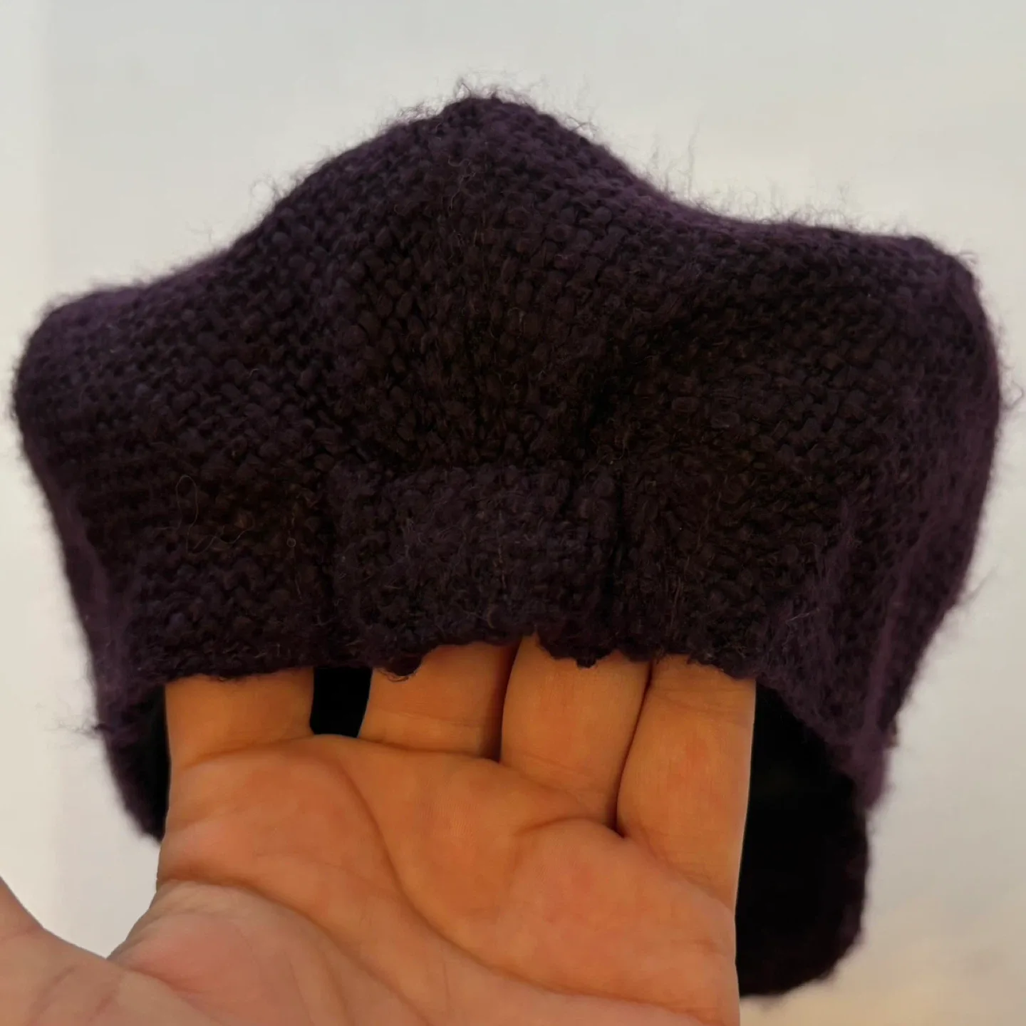 CHRISTYS London Purple Woven Knit Baker Boy Newsboy Cap Hat image indicator(4)