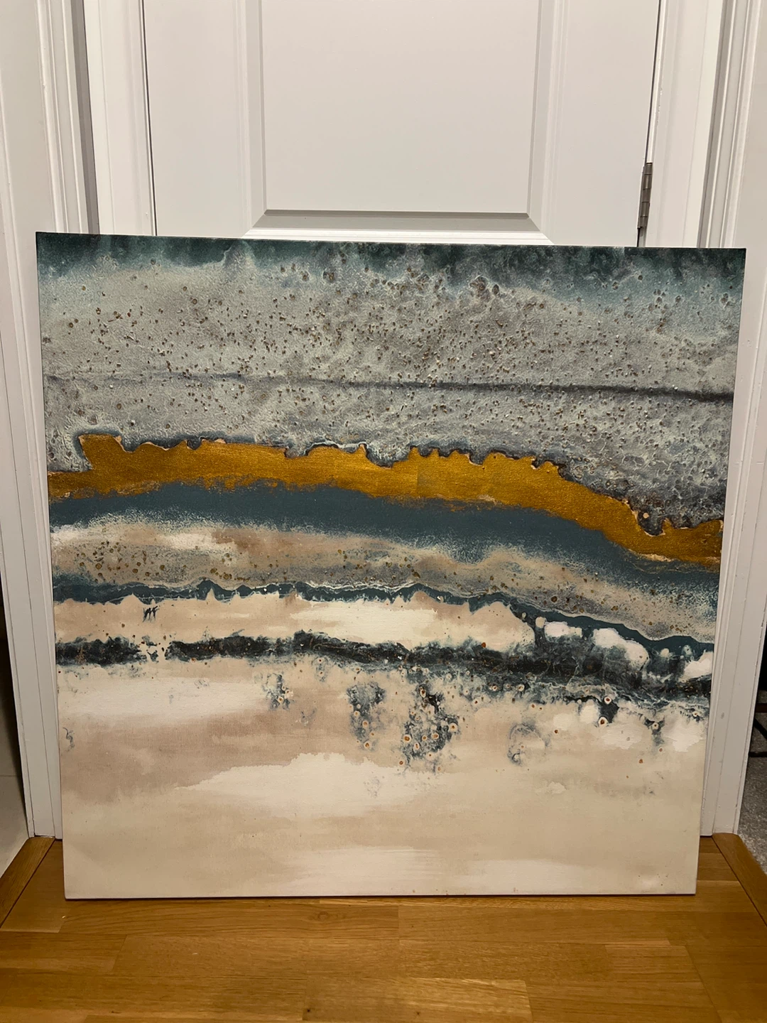 Abstract Wall Art - Gold and Blue