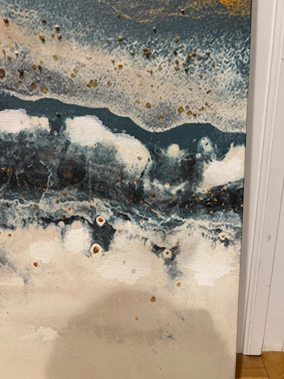 Abstract Wall Art - Gold and Blue - photo 4
