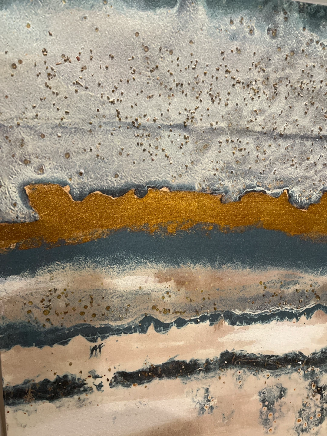 Abstract Wall Art - Gold and Blue - photo 3