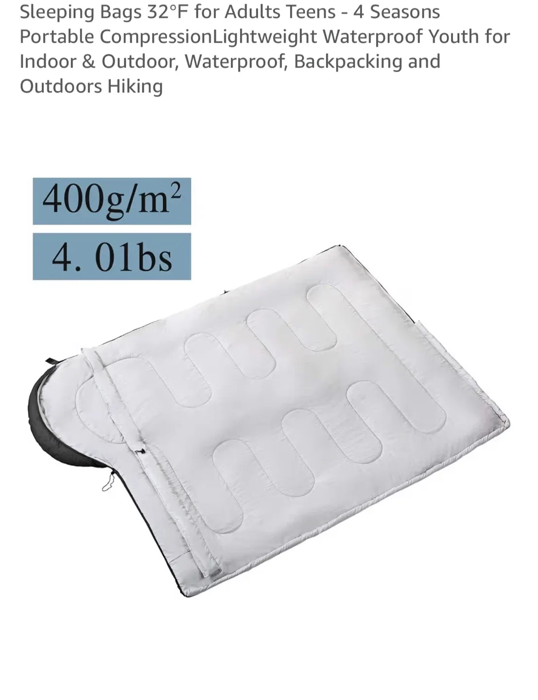 RYONGII Sleeping Bag 32°F - Lightweight, Waterproof image indicator(2)