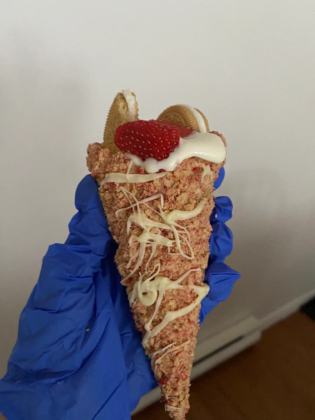 Homemade Apple Crumble Cheesecake Pie image indicator(10)