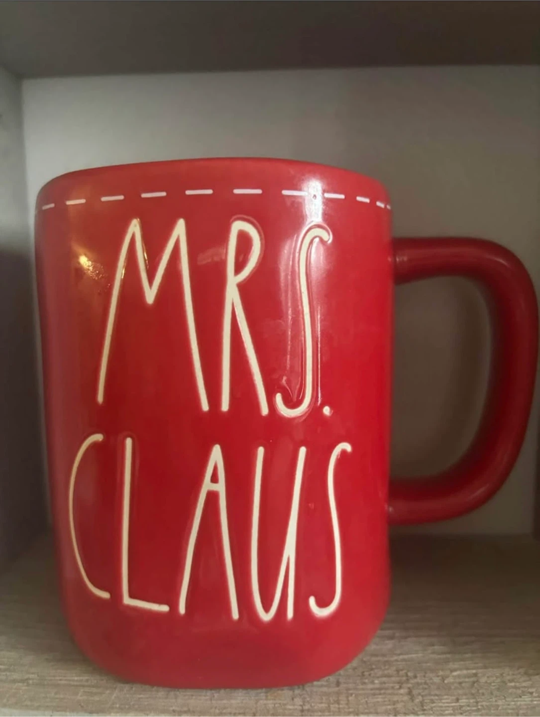 Rae Dunn Mrs. Claus Mug - Red