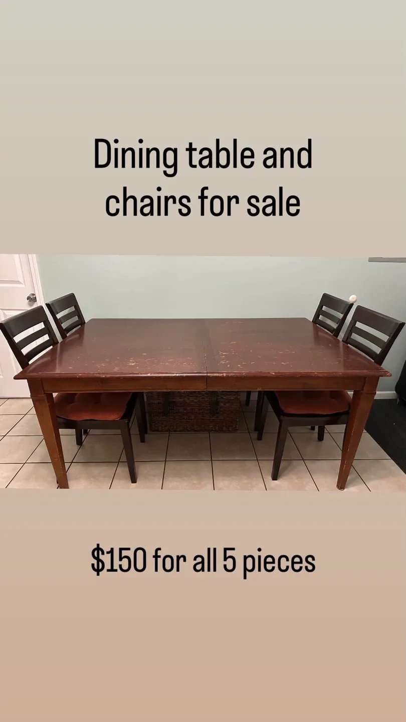 Dining Table with 4 Chairs