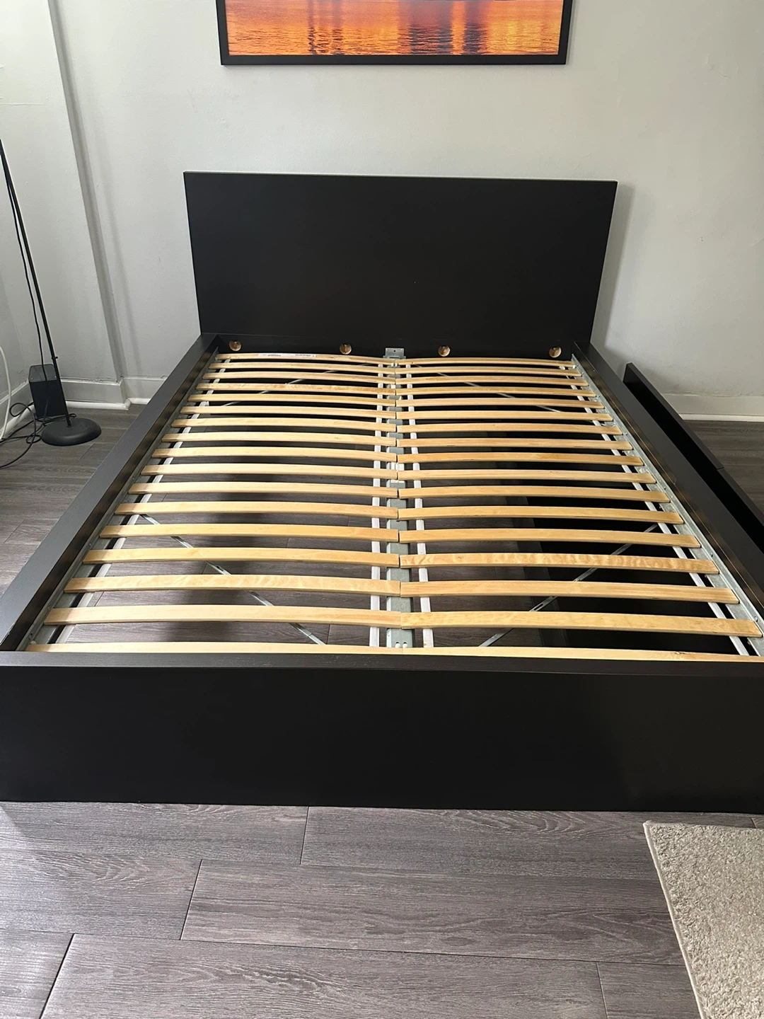 Black Bed Frame - 2 Drawers -IKEA