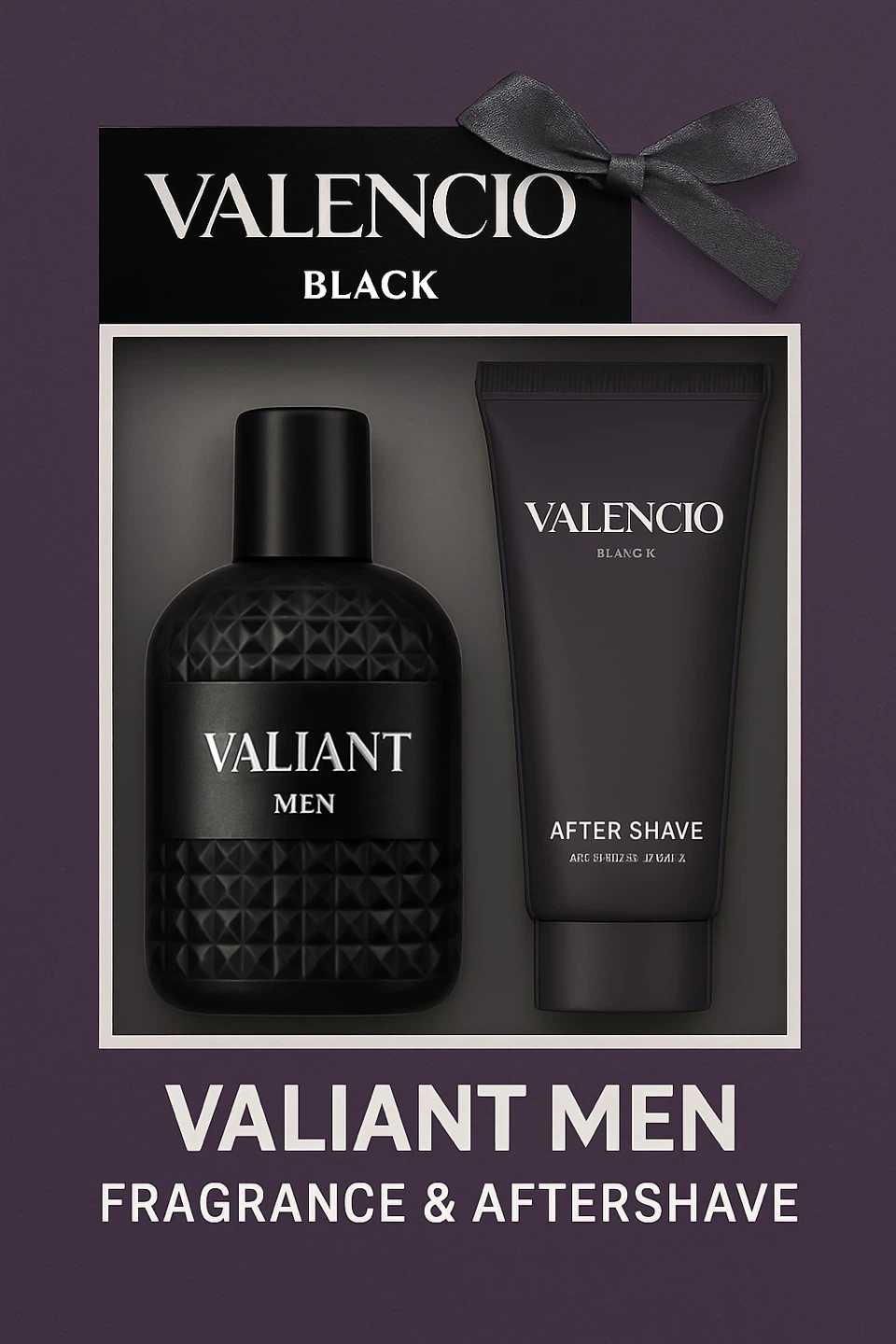 Valencio Black Valiant Men Fragrance & Aftershave Set
