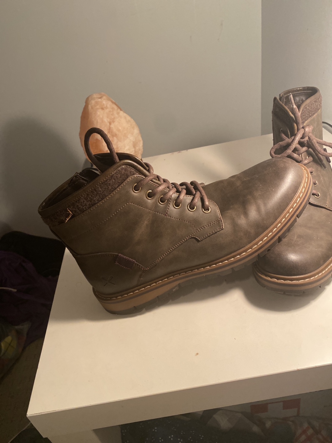 Men's Brown Ankle Boots, Size 10 - photo 3