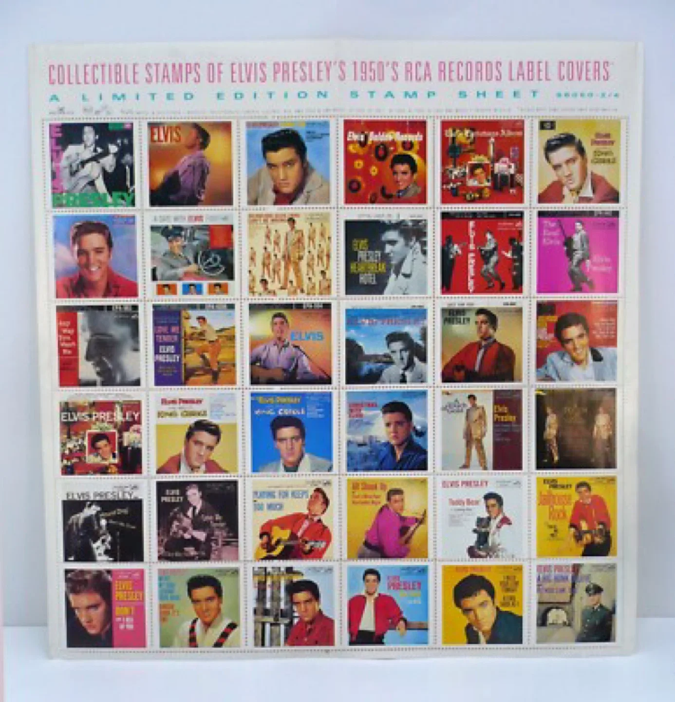 Elvis Presley Collectible Stamps Sheet