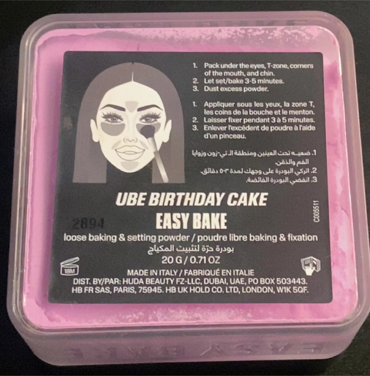 Huda Beauty Baking & Setting Powder -  Ube Birthday Cake image indicator(2)
