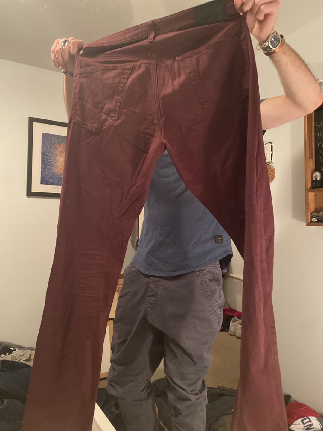 AG Jeans The Stilt Burgundy Pants - photo 2