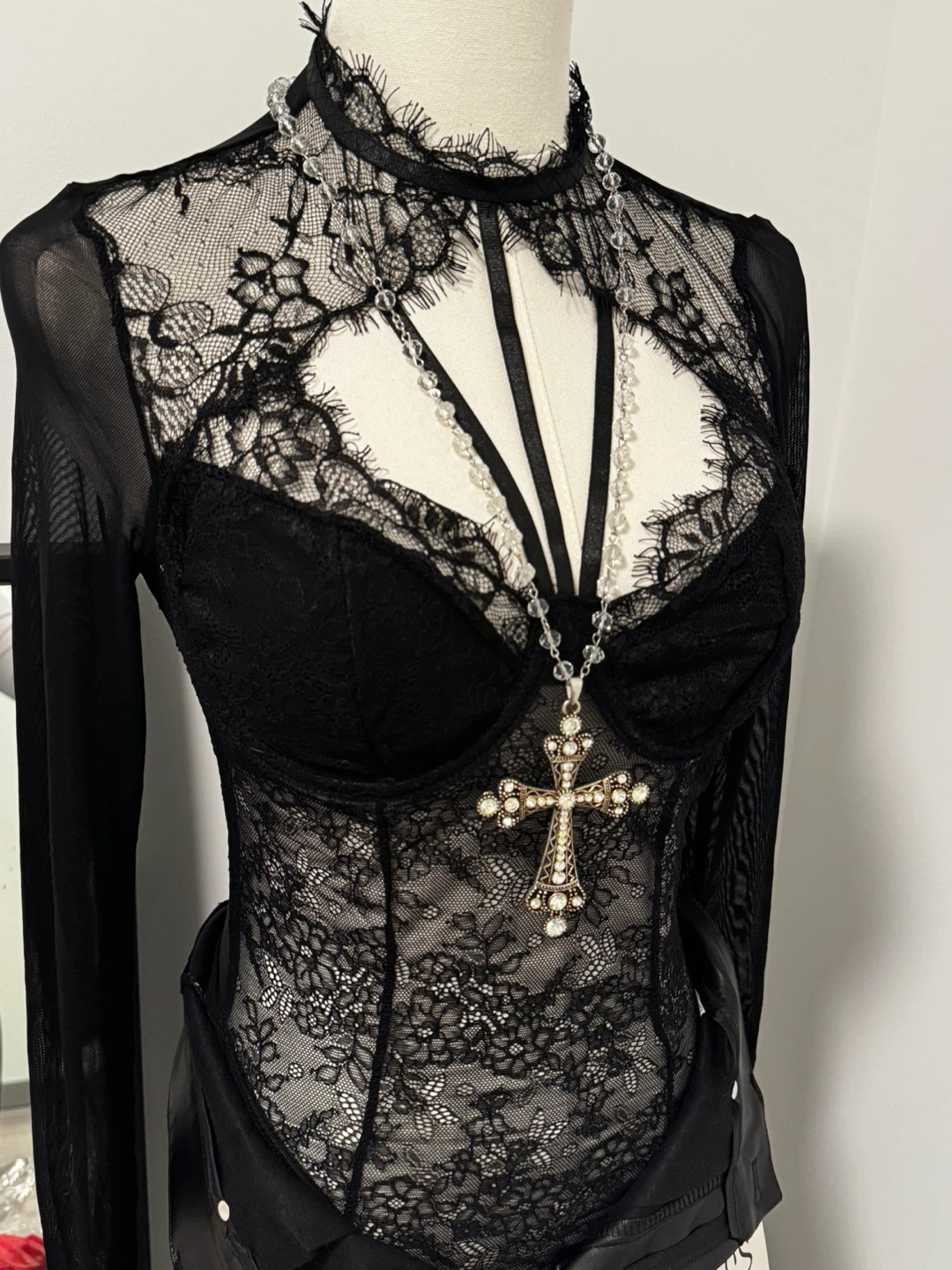 Black Lace Bodysuit