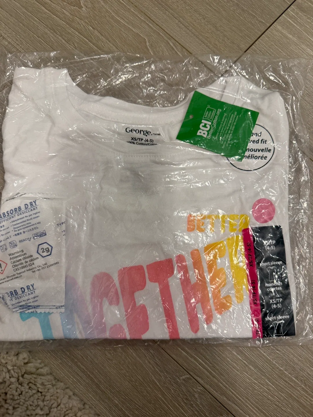 George XS (4-5) White T-Shirt - New