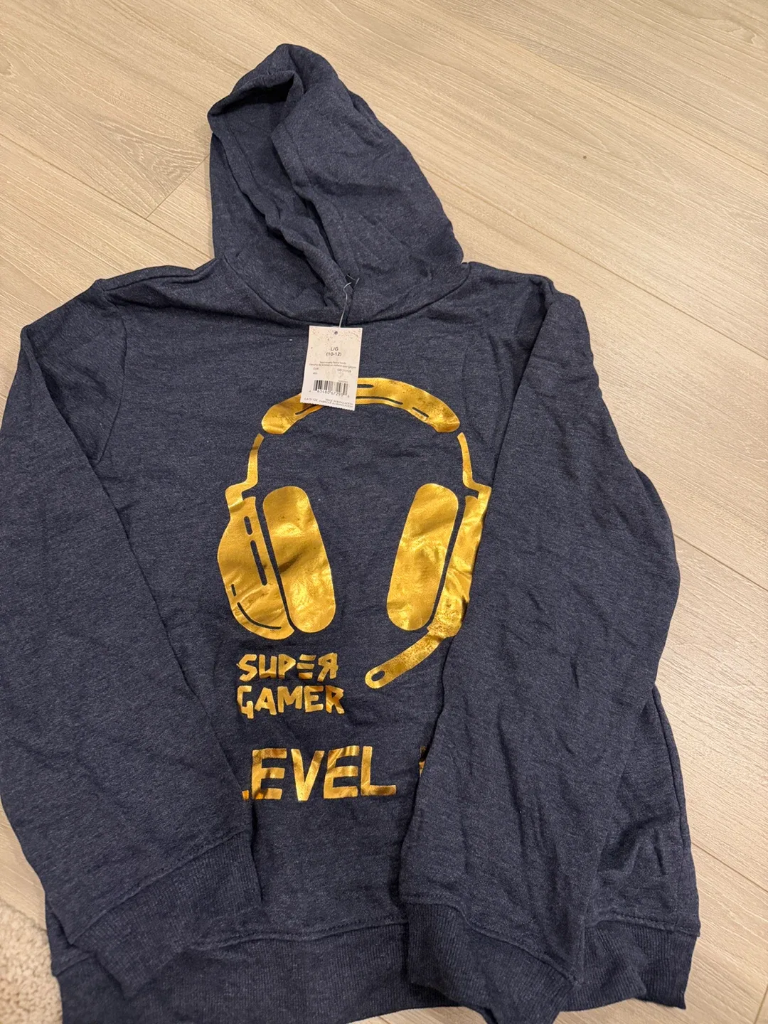 Boys Novelty Fleece Hoodie - Size L (10-12)