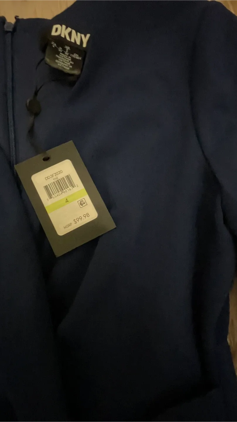 New DKNY Navy Blue Dress - Size 4 image indicator(5)