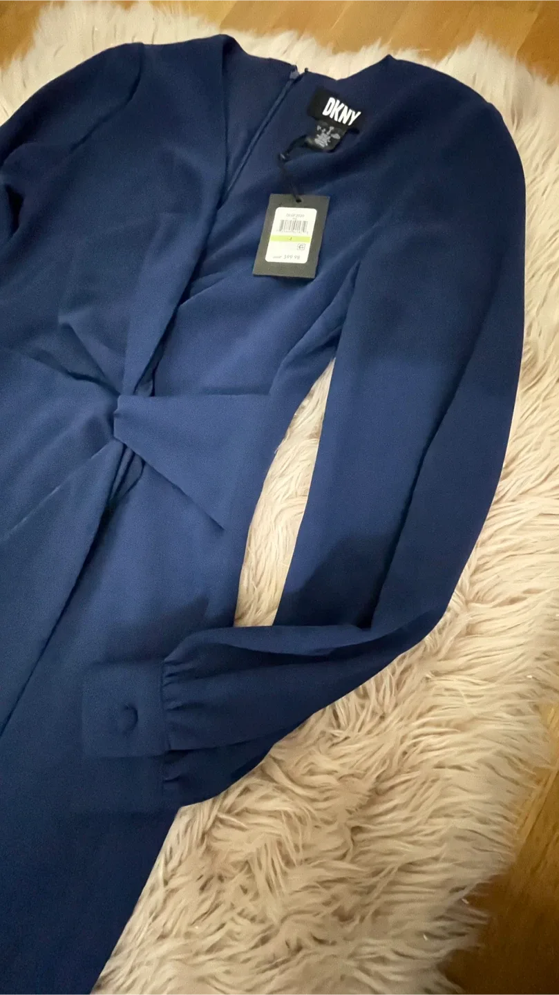 New DKNY Navy Blue Dress - Size 4 image indicator(4)
