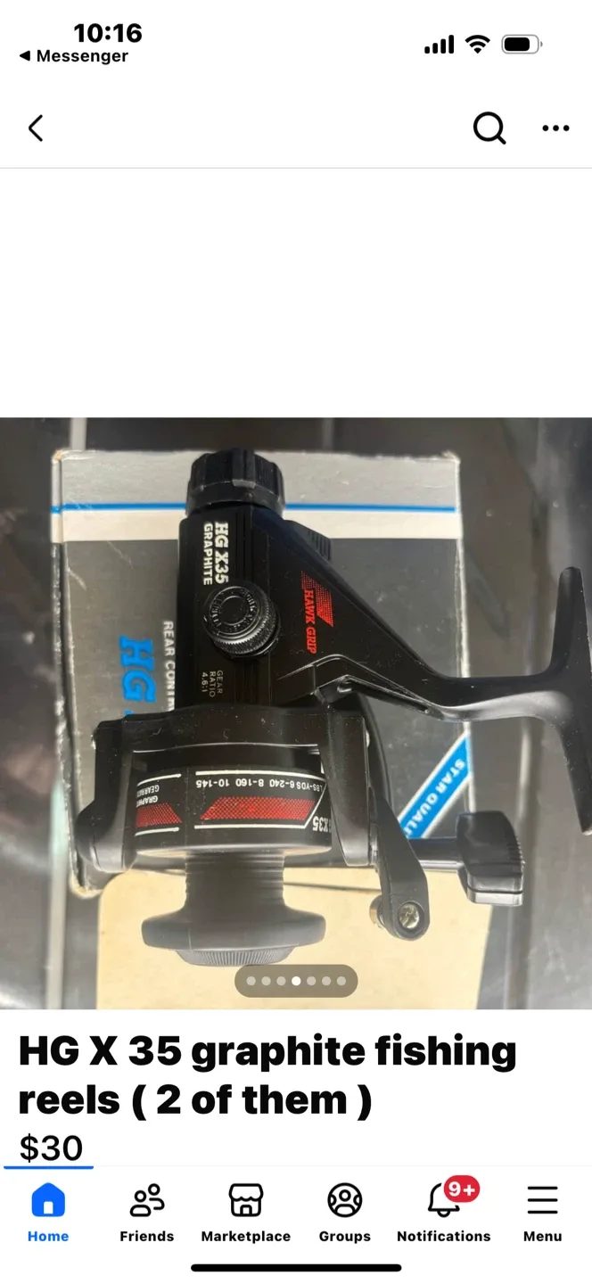 Hawk Grip HG X35 Graphite Rear Control Drag Reel image indicator(8)