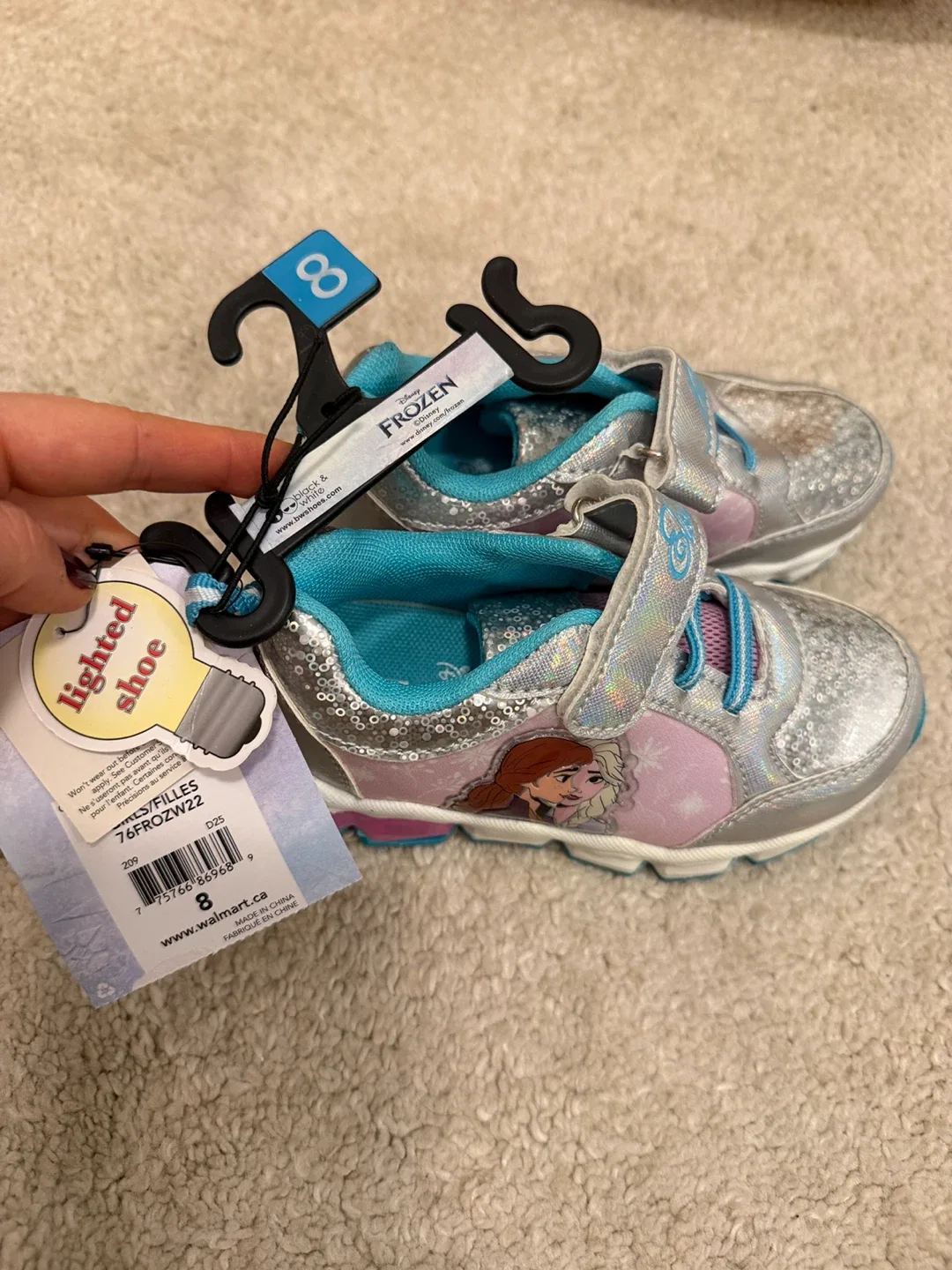 Disney Frozen Lighted Shoes - Size 8 - New