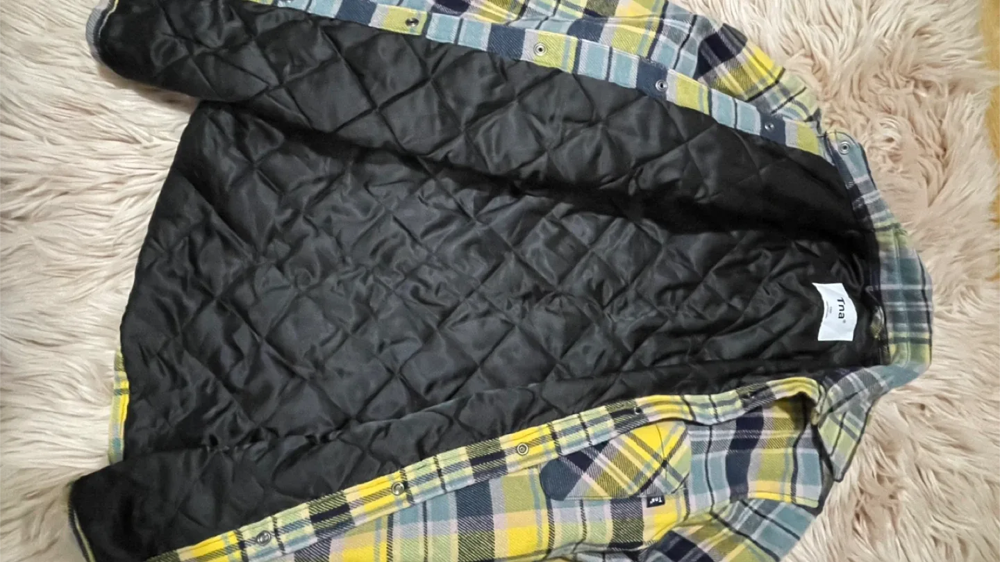 TNA Plaid Shirt Jacket Size 2XS image indicator(4)