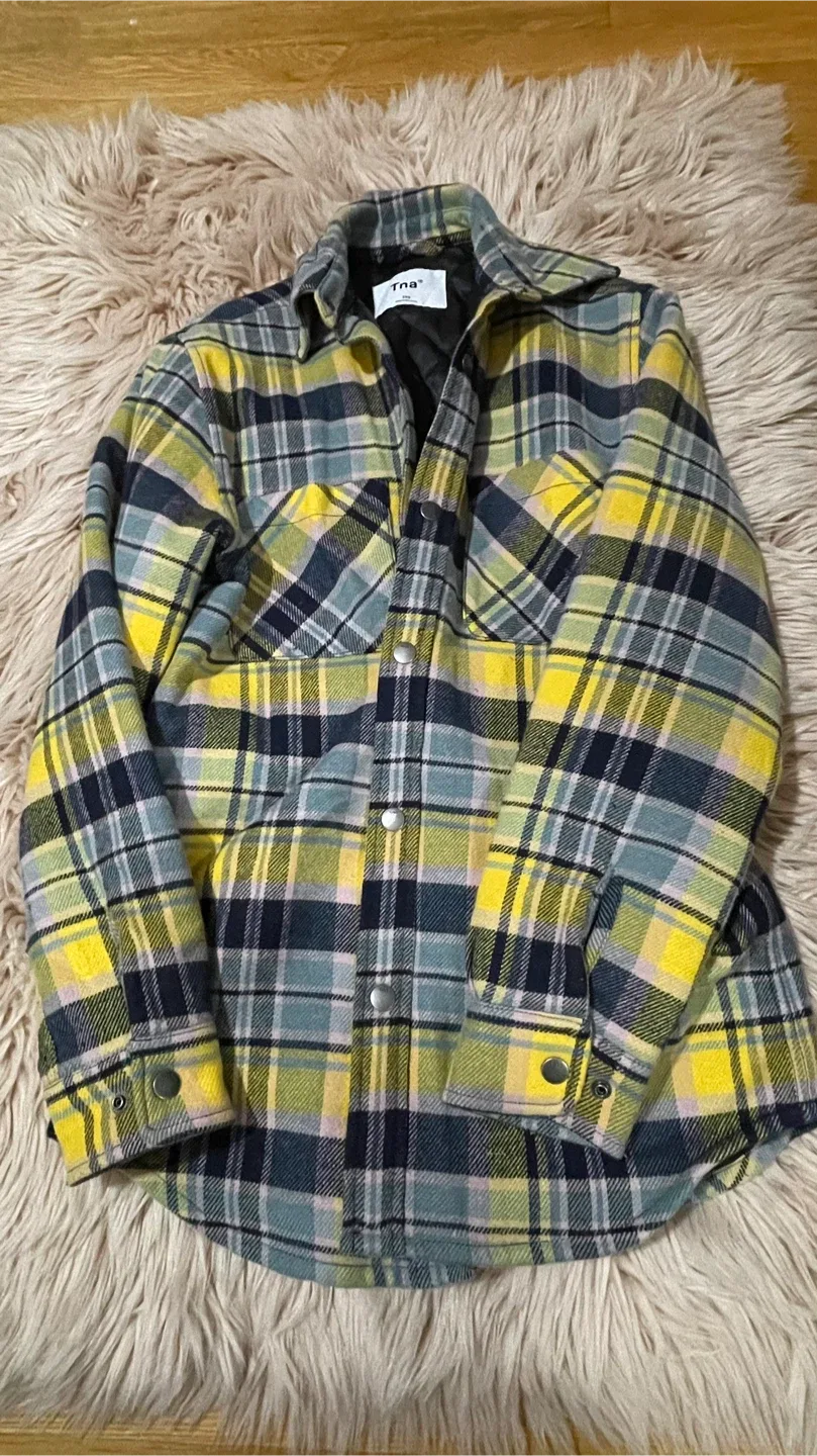 TNA Plaid Shirt Jacket Size 2XS image indicator(2)