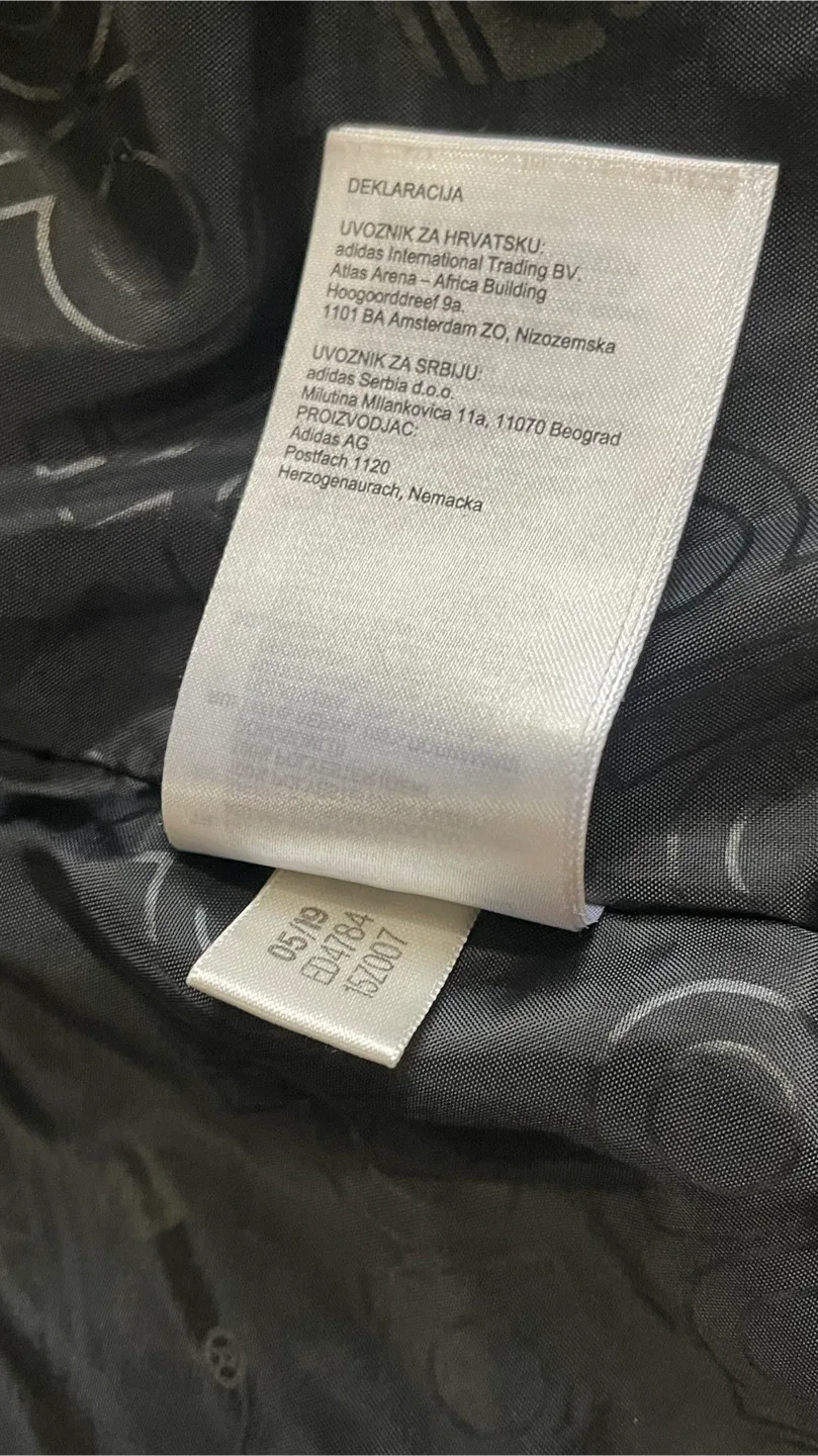 Adidas Black Padded Jacket with Stripes image indicator(5)