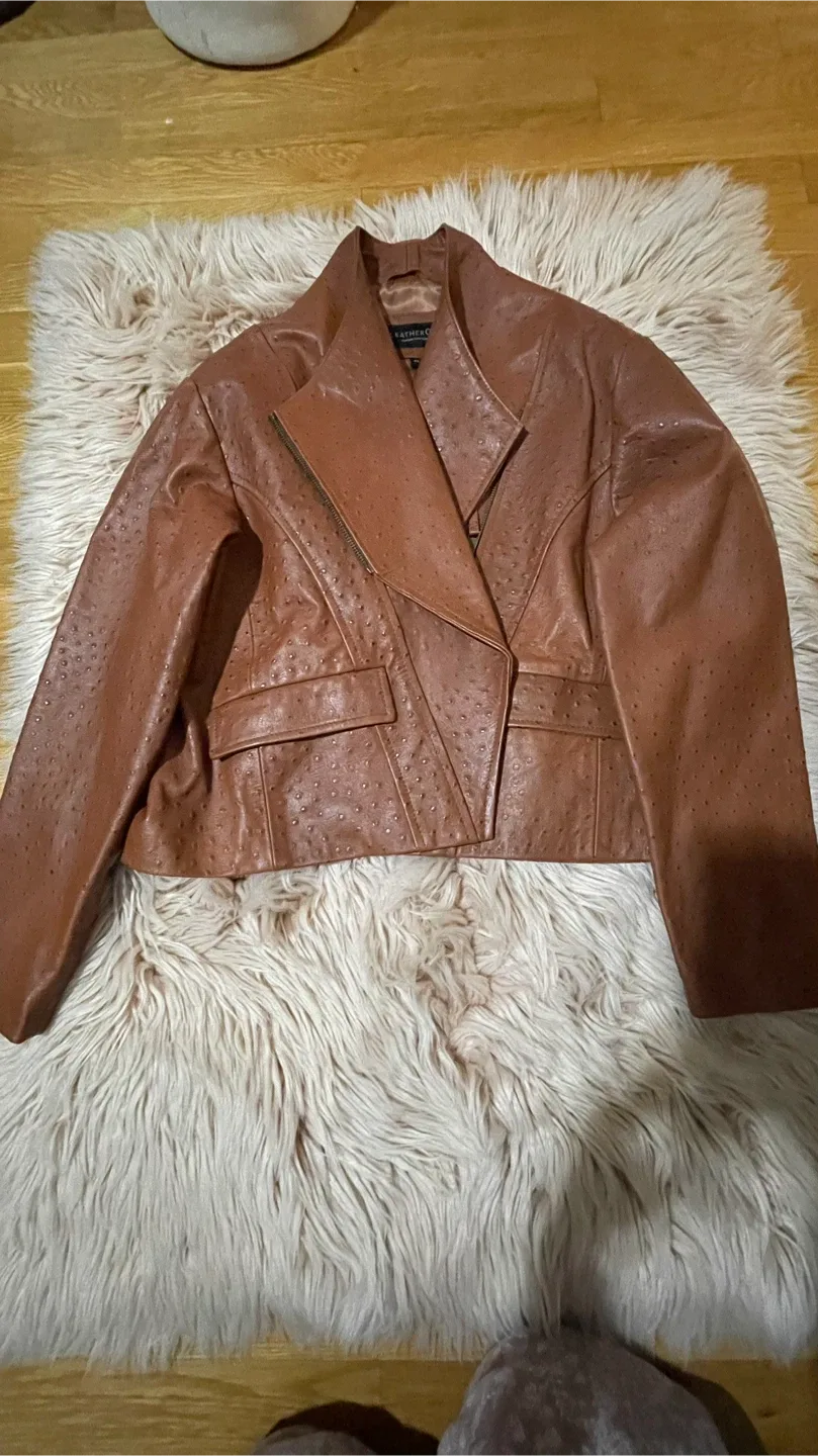 Leather Cult Brown Genius’s Leather Jacket - Size 44 image indicator(2)