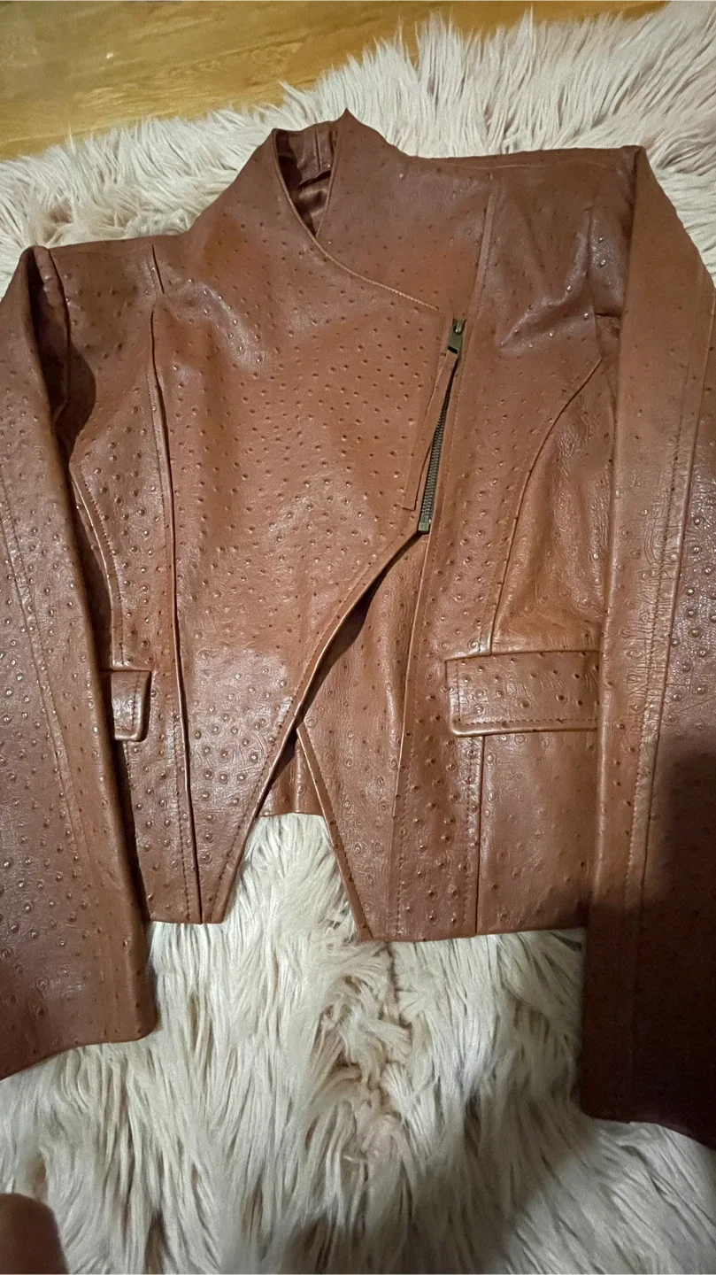 Leather Cult Brown Genius’s Leather Jacket - Size 44 image indicator(4)