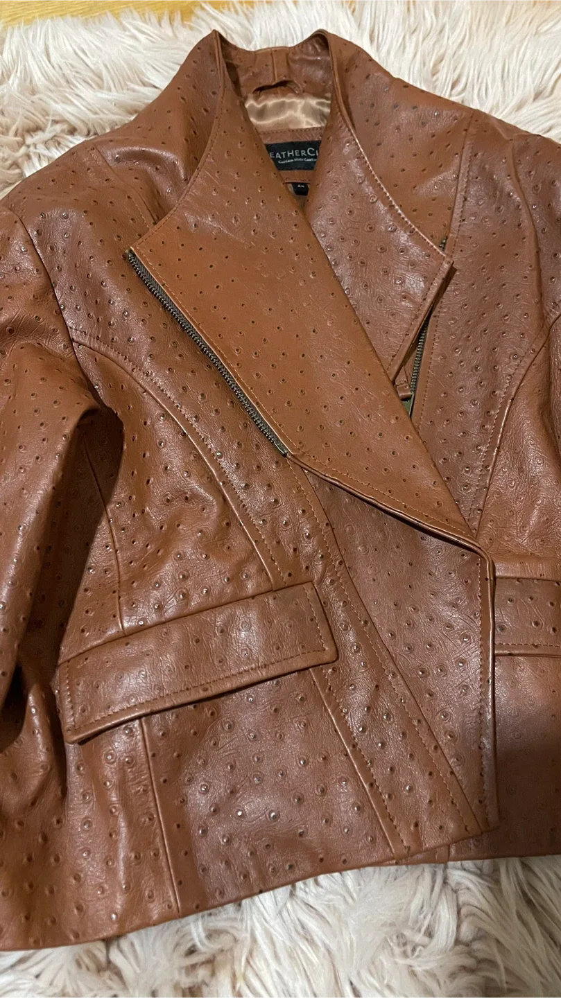 Leather Cult Brown Genius’s Leather Jacket - Size 44 thumbnail