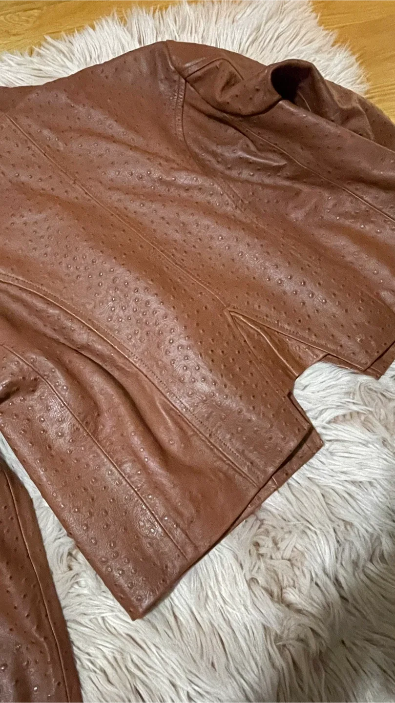Leather Cult Brown Genius’s Leather Jacket - Size 44 image indicator(5)