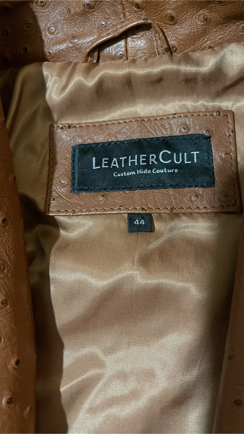 Leather Cult Brown Genius’s Leather Jacket - Size 44 image indicator(3)