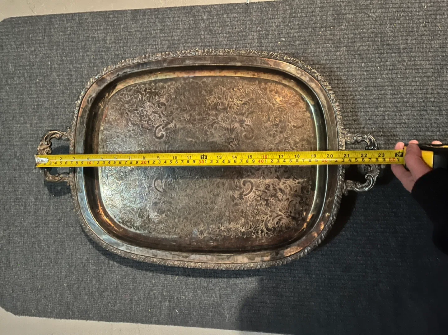 Vintage Silver Plated Serving Tray image indicator(9)