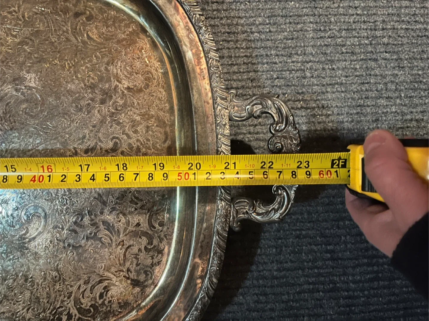 Vintage Silver Plated Serving Tray image indicator(10)