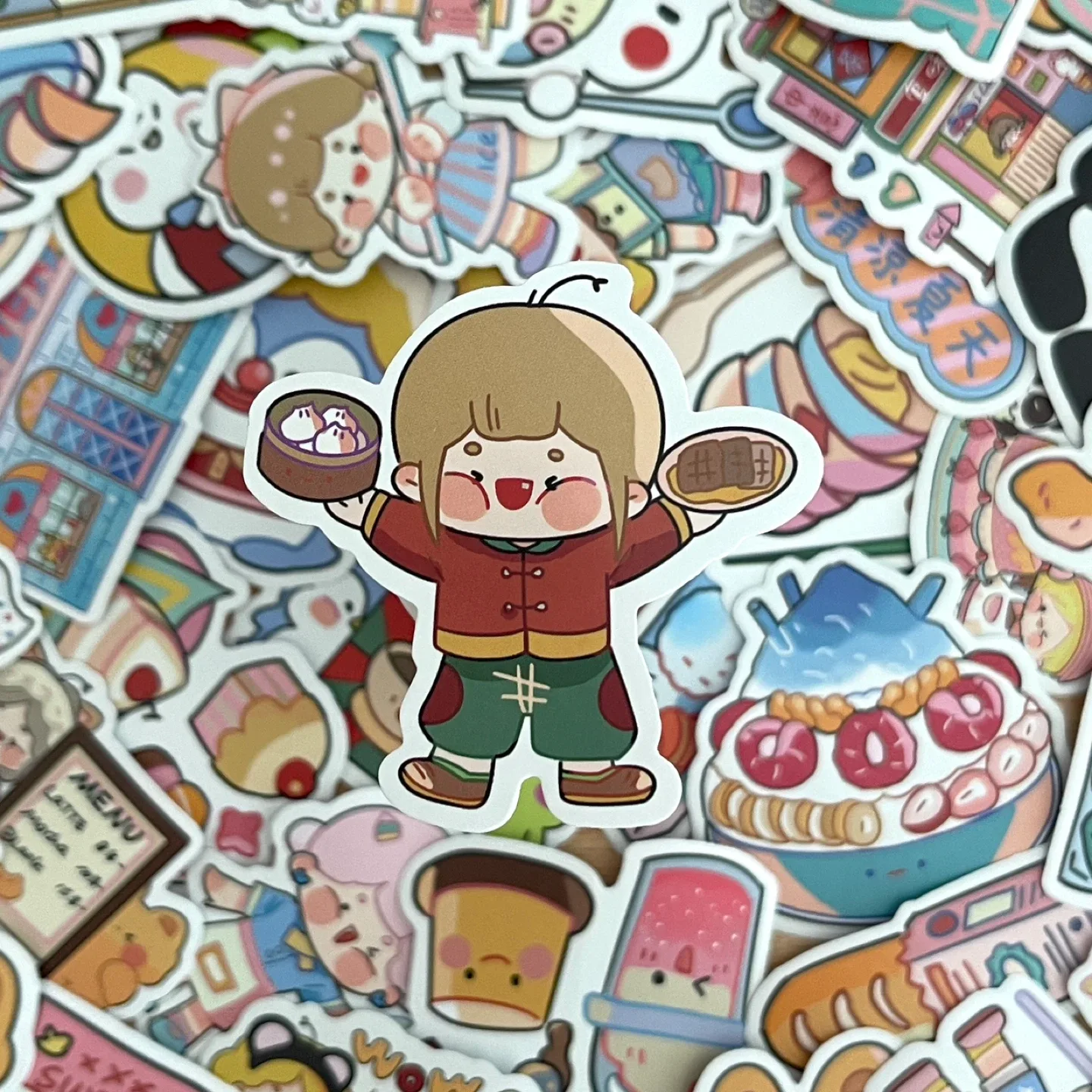 Pack of 62 Kawaii Dessert & Snack Shop Stickers image indicator(2)