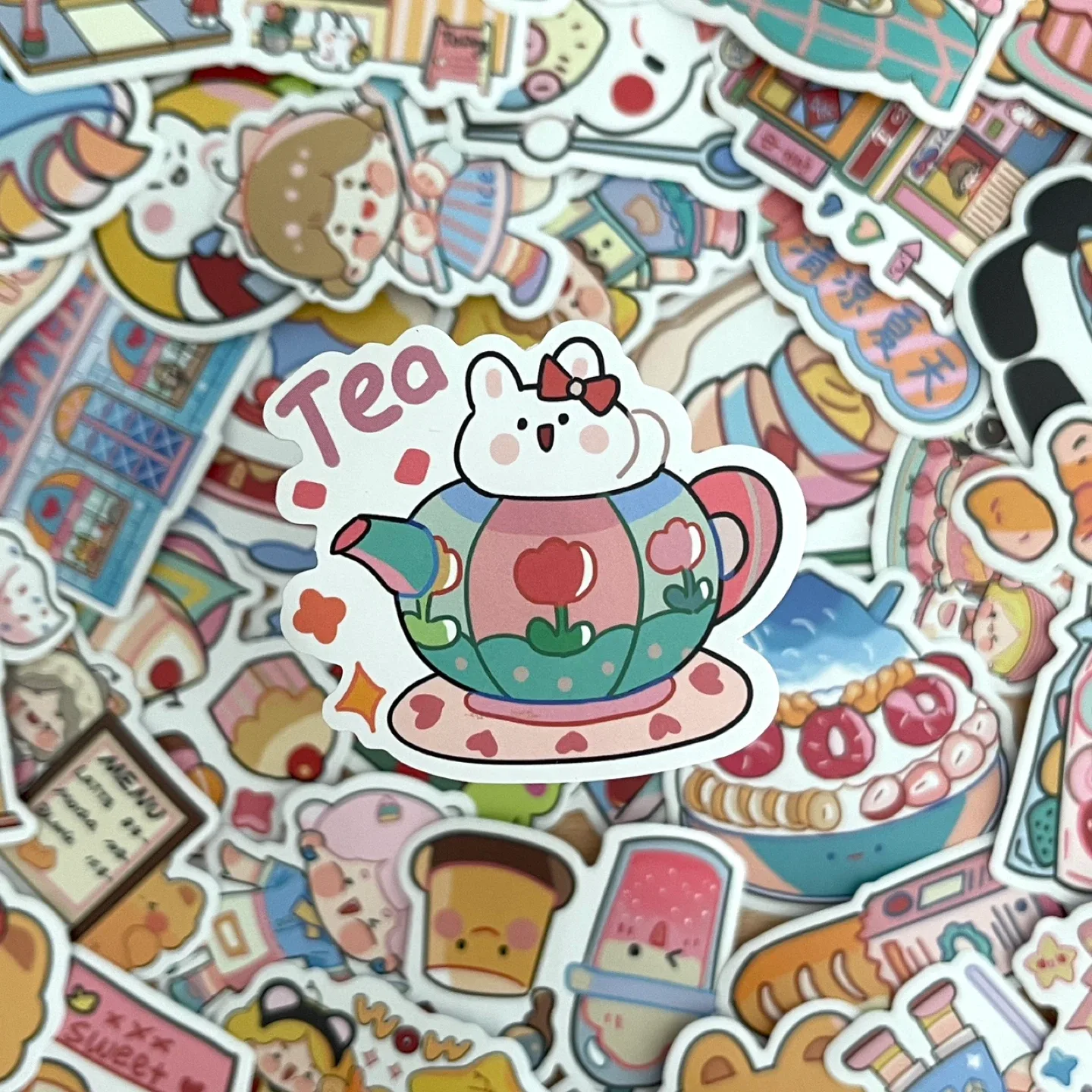 Pack of 62 Kawaii Dessert & Snack Shop Stickers image indicator(4)