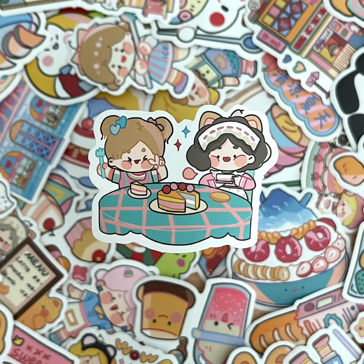 Pack of 62 Kawaii Dessert & Snack Shop Stickers image indicator(3)
