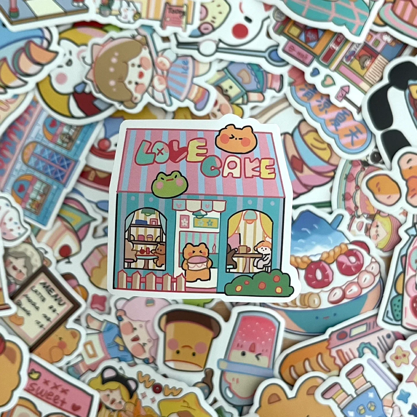 Pack of 62 Kawaii Dessert & Snack Shop Stickers image indicator(5)