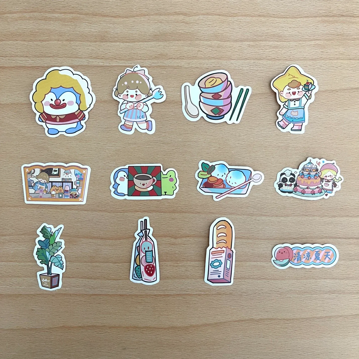 Pack of 62 Kawaii Dessert & Snack Shop Stickers image indicator(10)