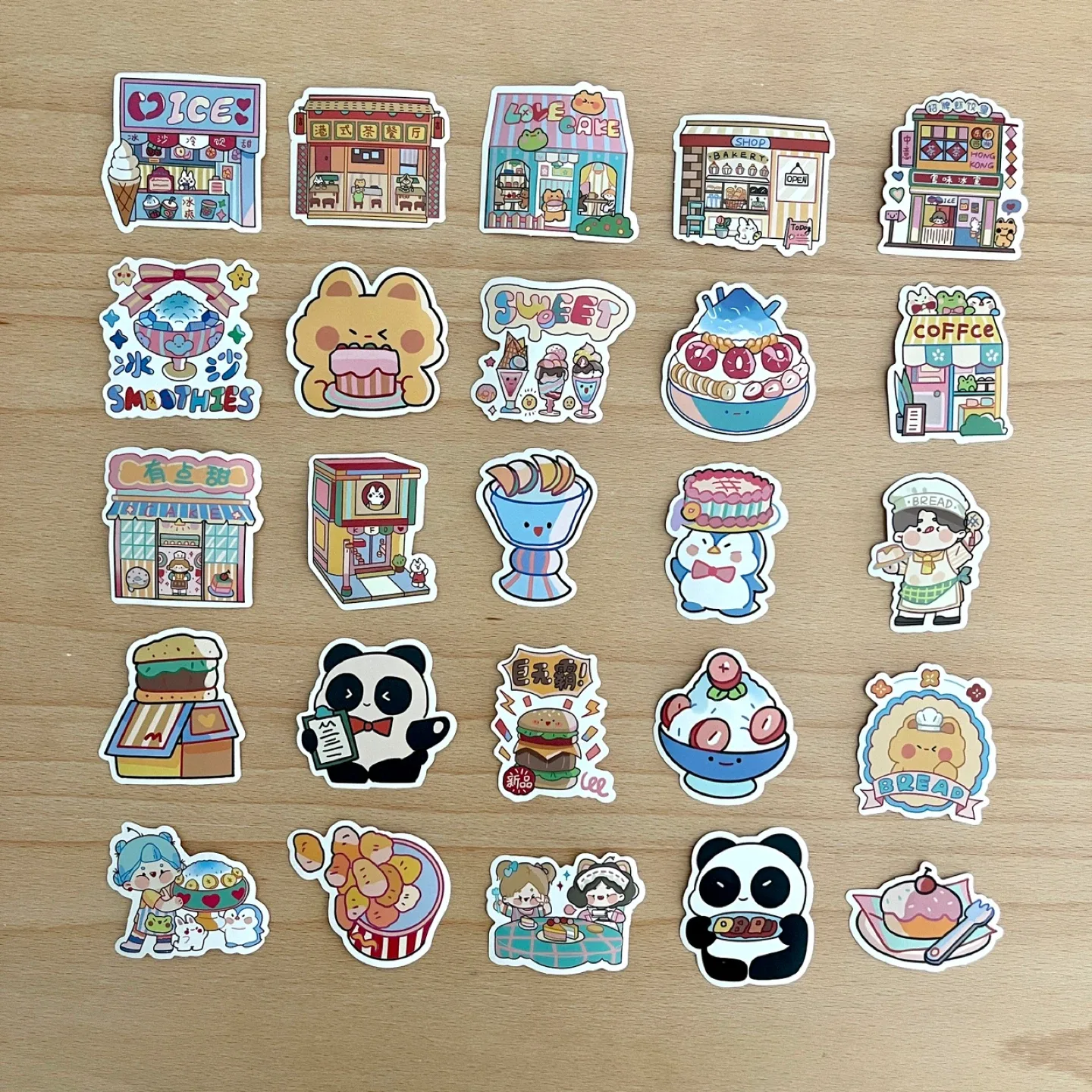 Pack of 62 Kawaii Dessert & Snack Shop Stickers image indicator(8)