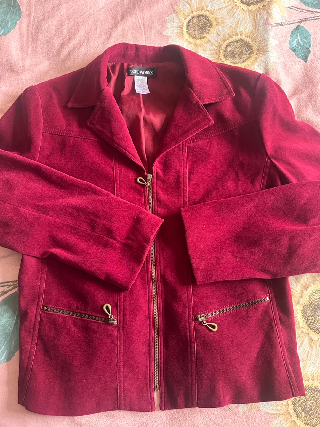 Soft Works Burgundy Jacket - Size 8