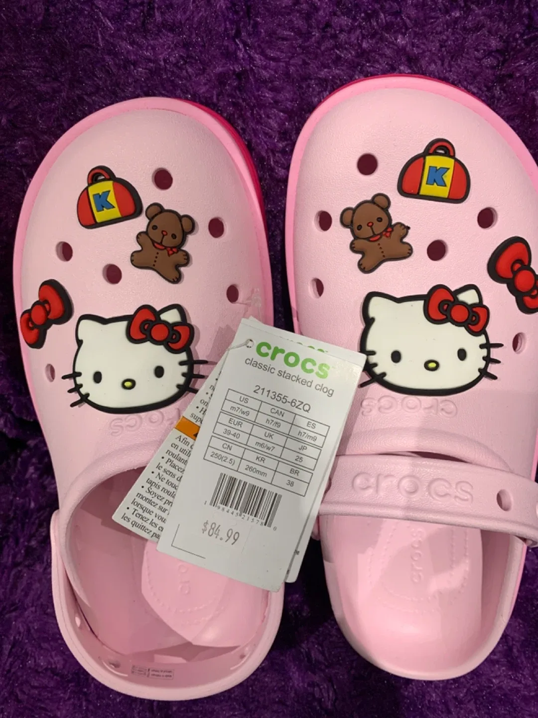 Crocs Classic Stacked Clog - Hello Kitty Charmed Size 9 Women’s image indicator(4)