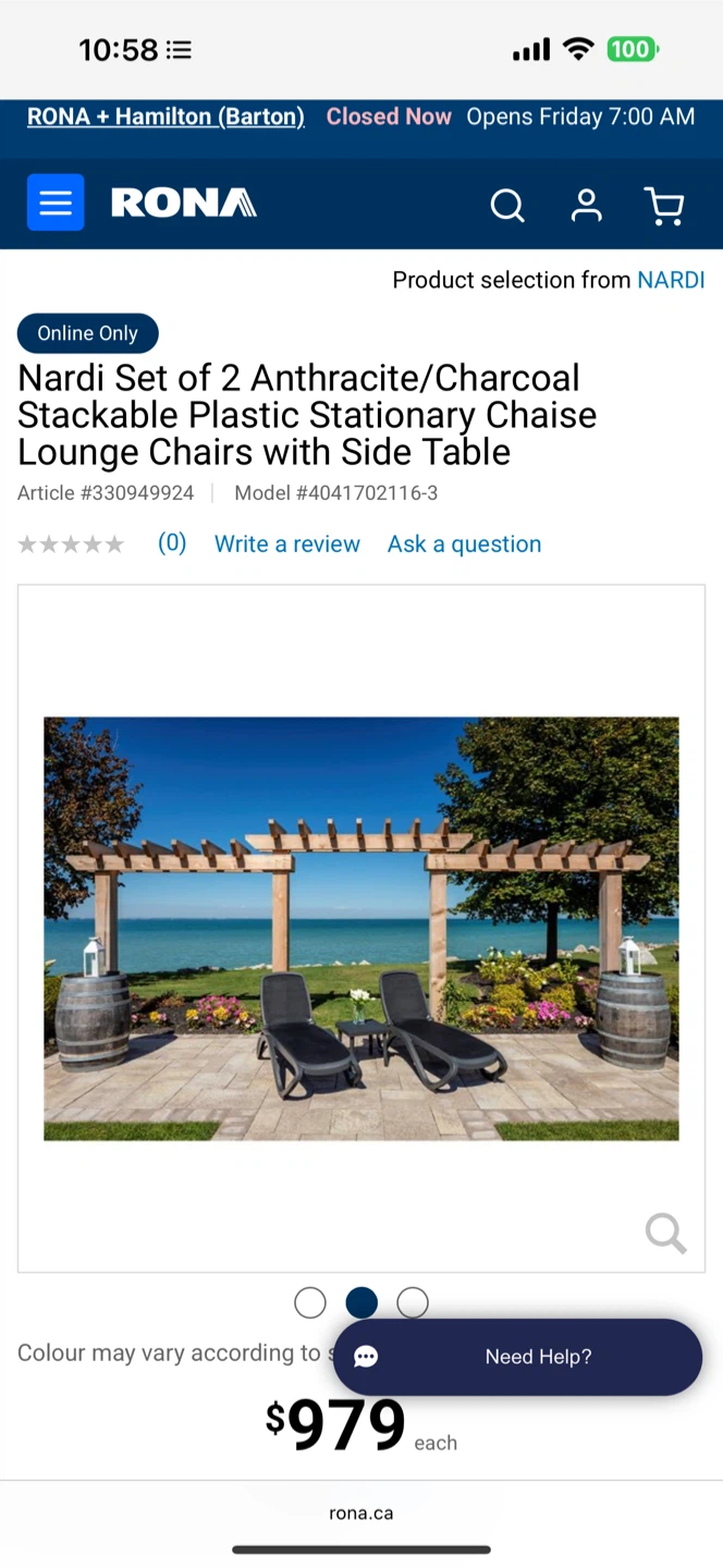 2 Backyard, Full Reclining, Patio Lounge Chairs + side table - photo 2