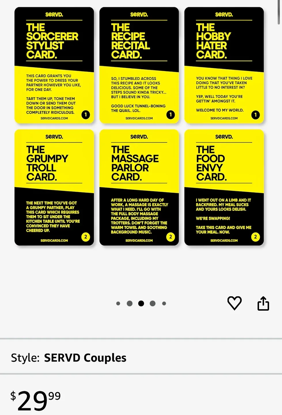 SERV'D Couples Card Game image indicator(4)