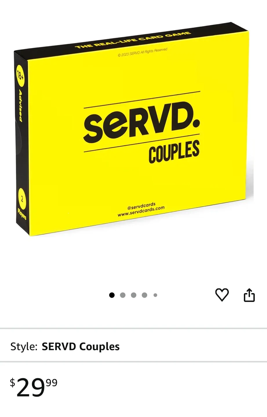 SERV'D Couples Card Game image indicator(2)