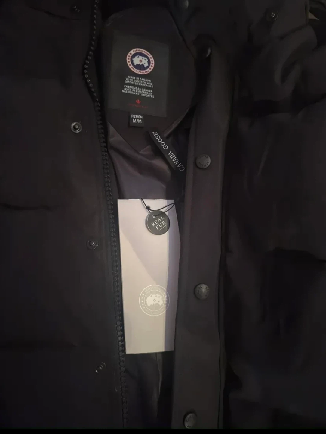 Canada Goose Black Down Parka - Size M/M - photo 5