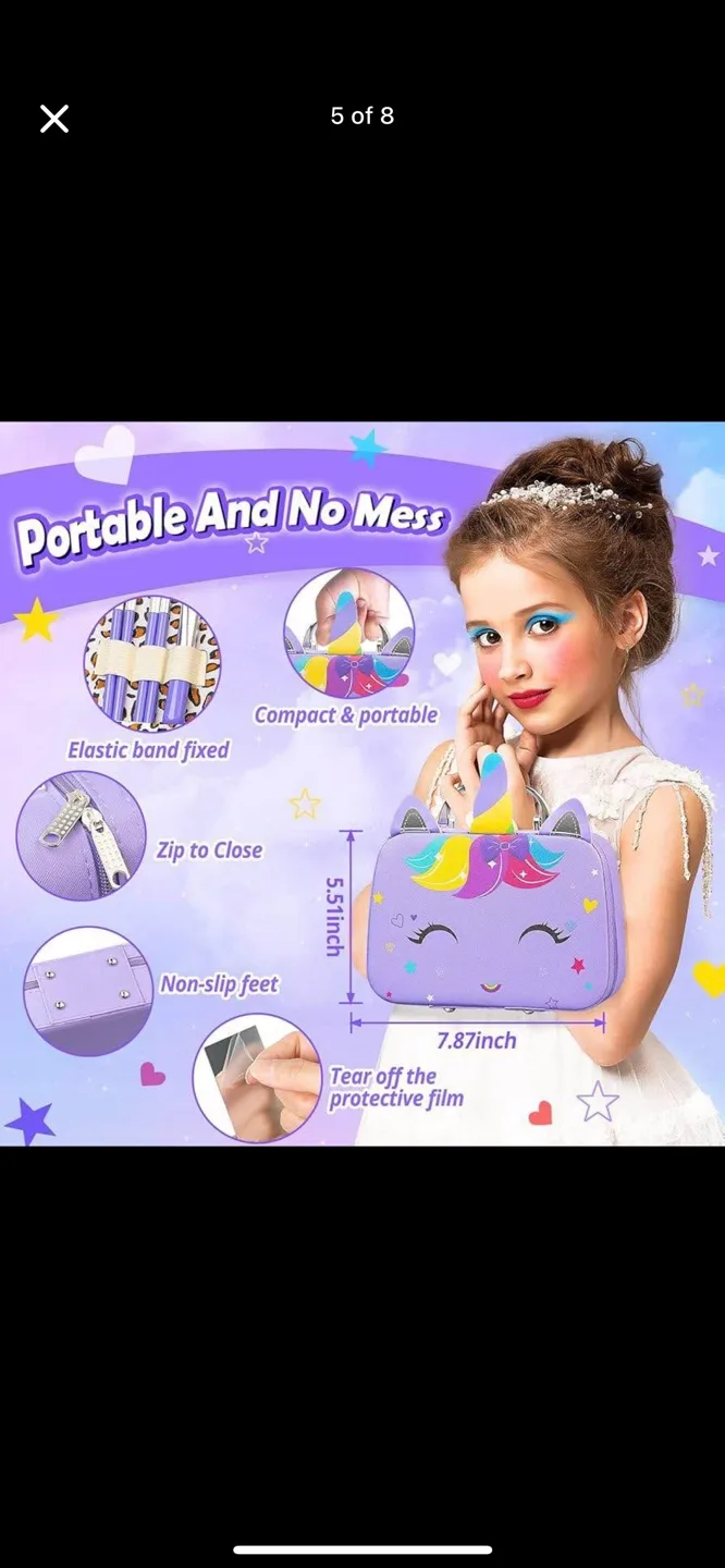 Cute Unicorn Makeup Kit For Girls image indicator(4)