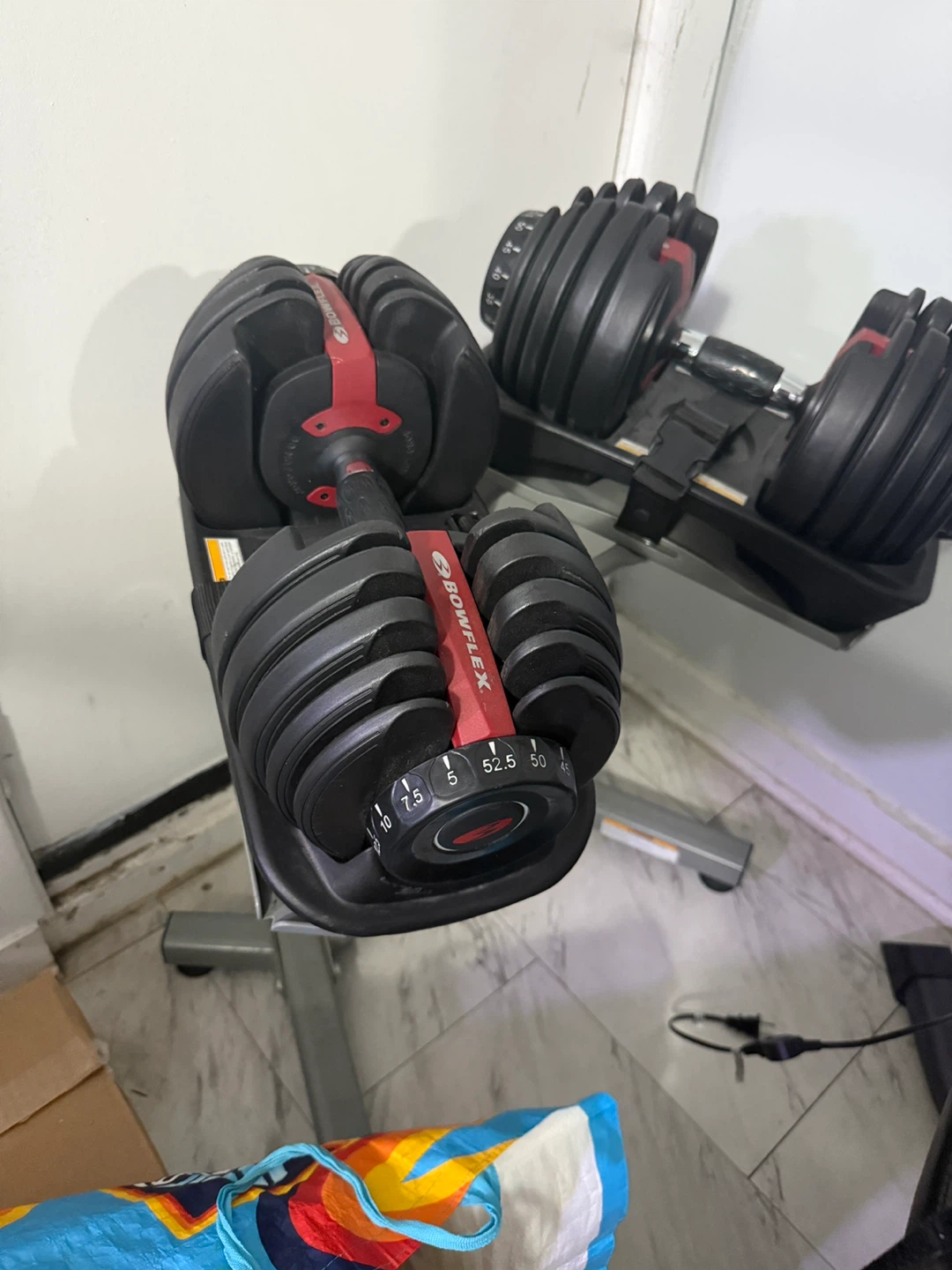 BUNDLE, NEED GONE! Bowflex dumbells, stand, kettlebell, bench
