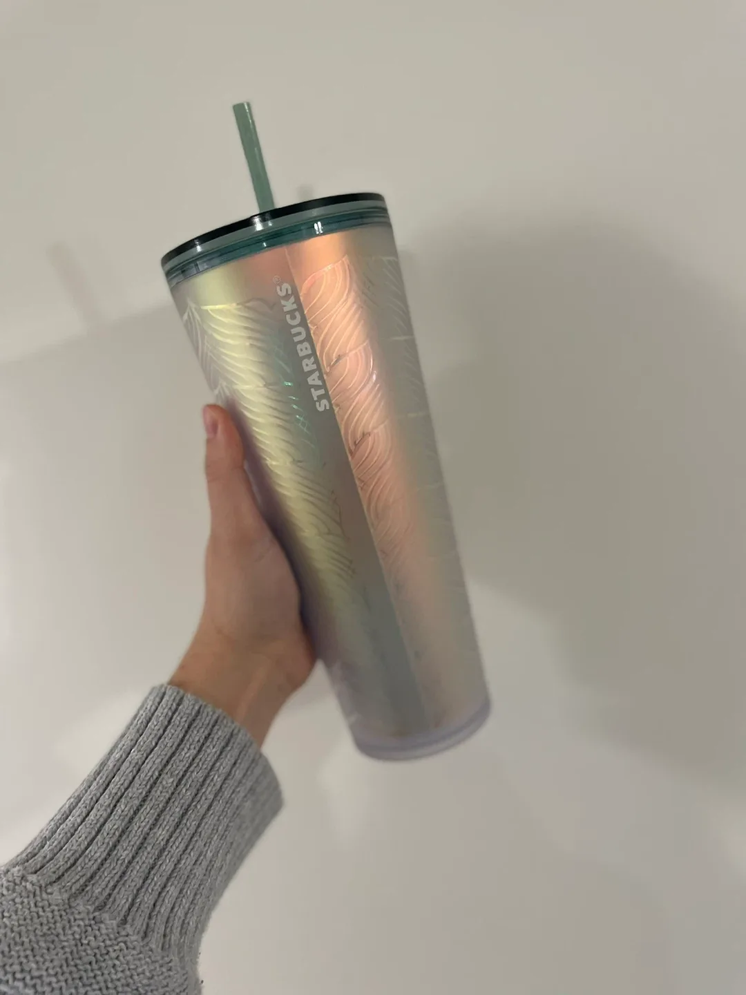 Starbucks Iridescent Tumbler with Straw