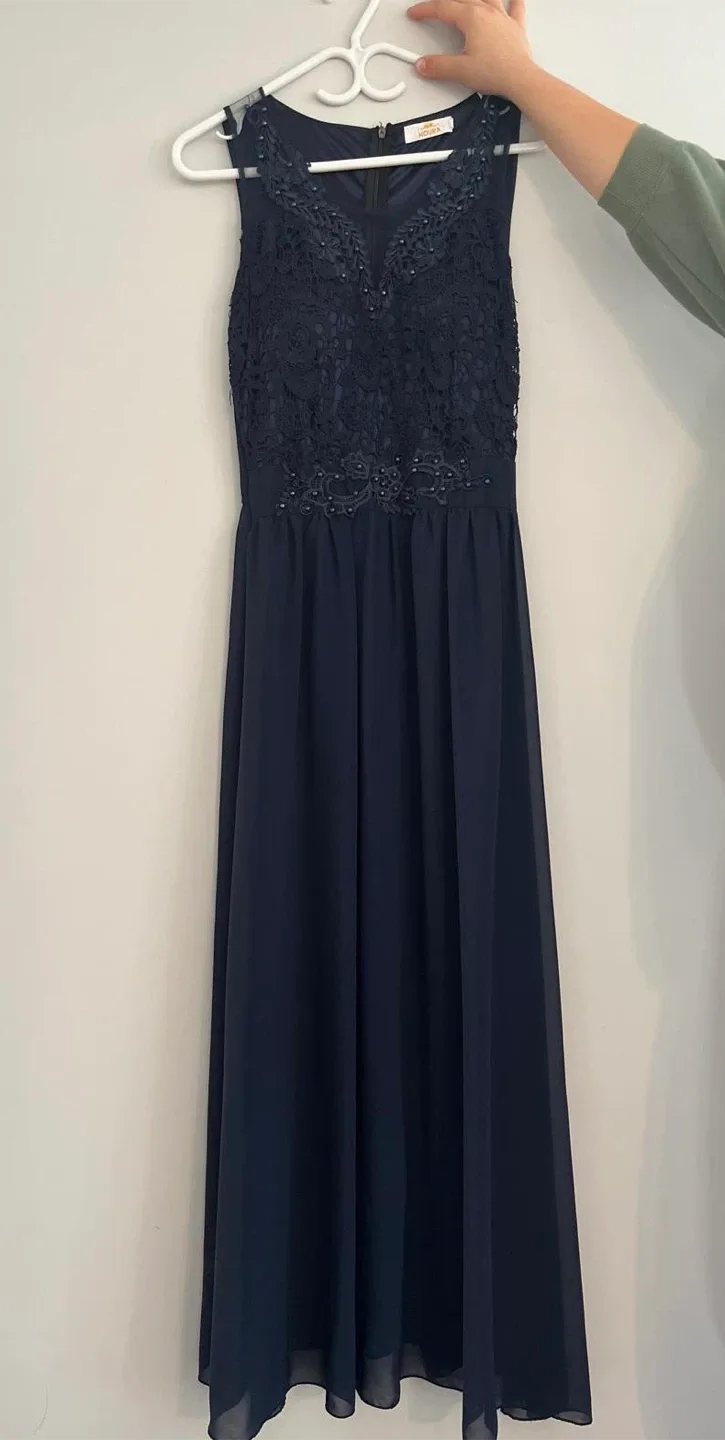 City Triangles Navy Blue Lace Dress - Size 3