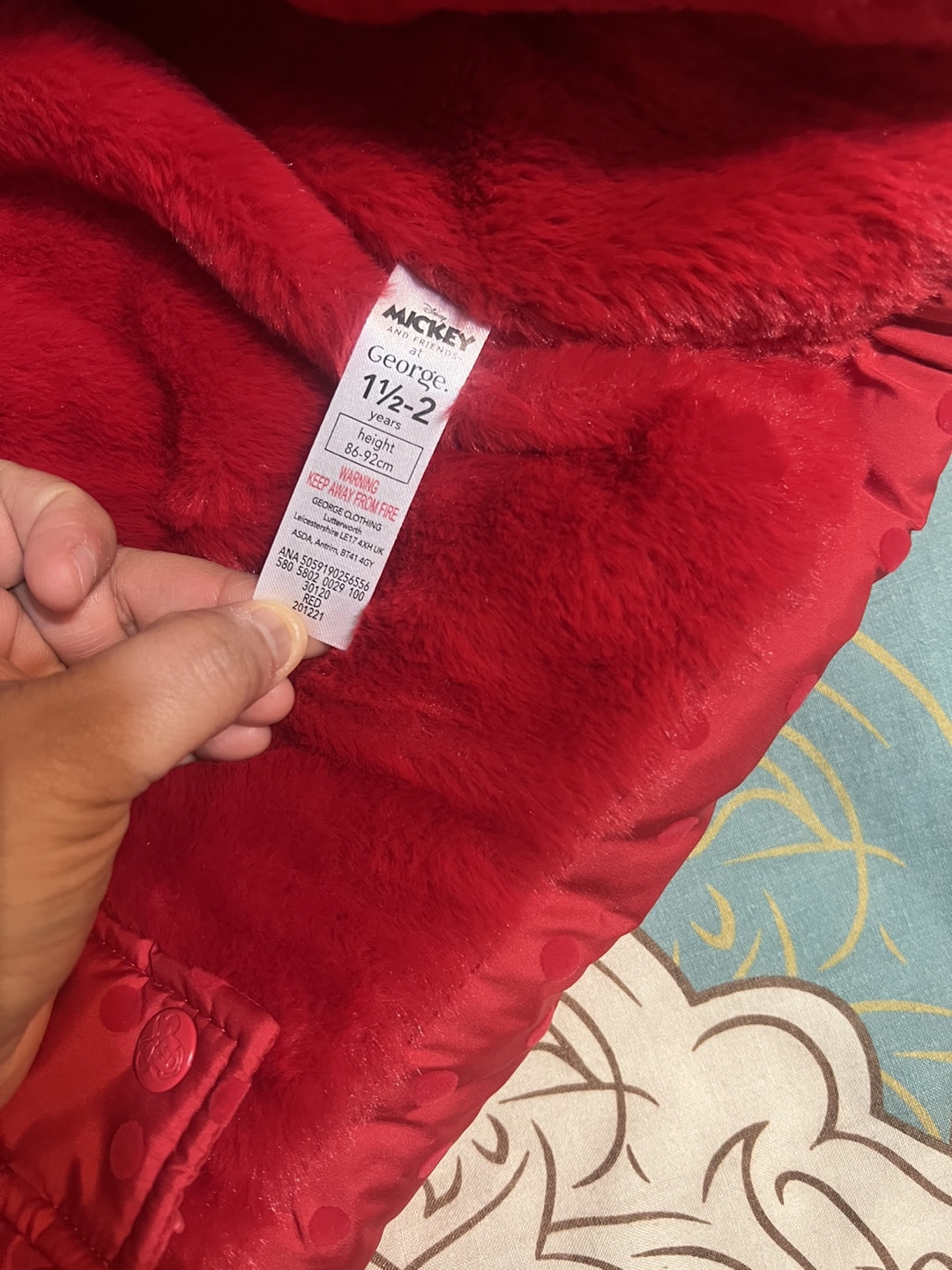 Mickey & Minnie Mouse Red Winter Jacket(Size 1 1/2-2 Years) - photo 5